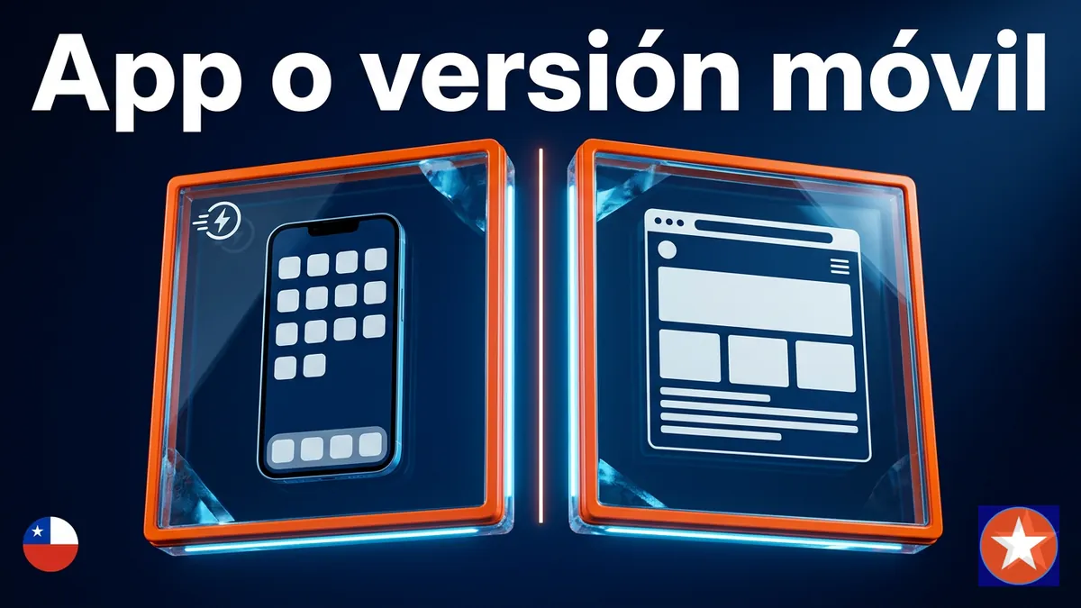 Comparación entre la app y la versión móvil del sitio de Mostbet Chile