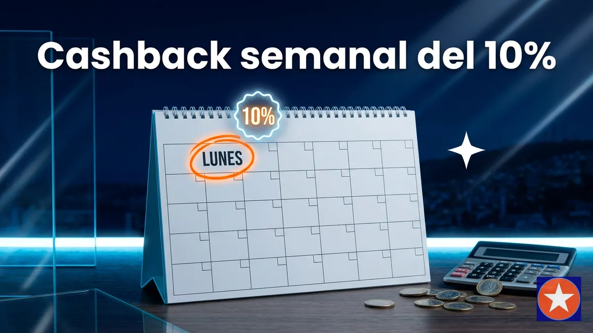 Calendario semanal marcando el cálculo del cashback de Mostbet Chile