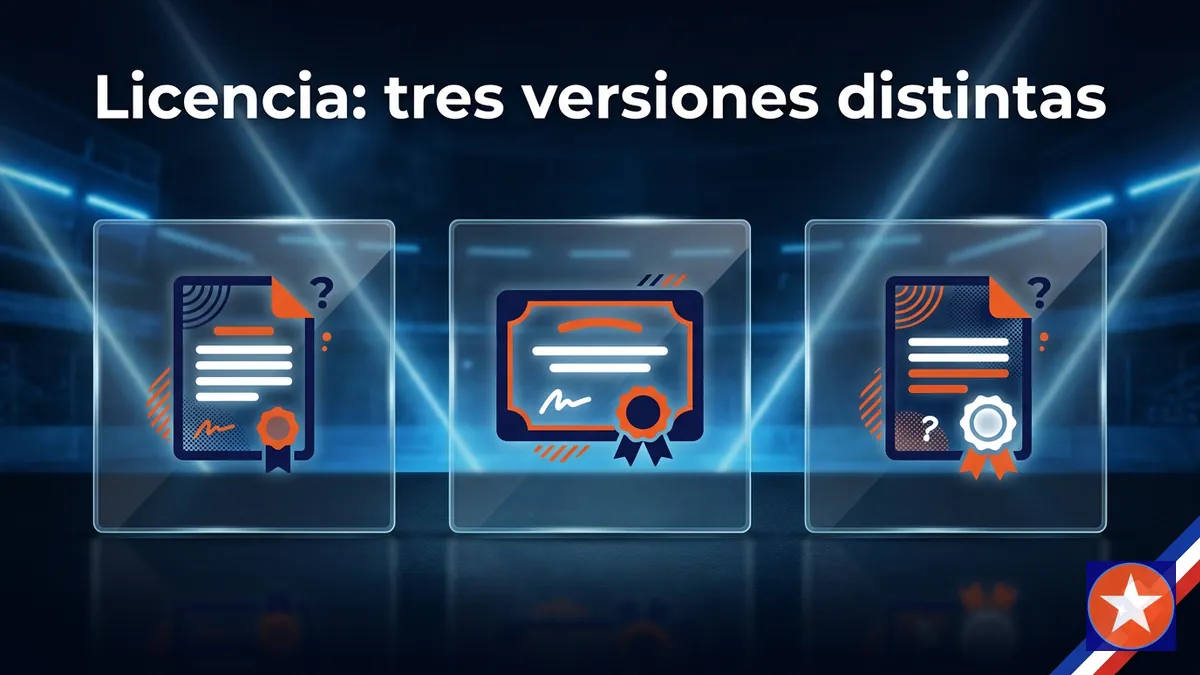 Comparación visual de las tres fuentes no oficiales sobre la licencia de Mostbet en Chile