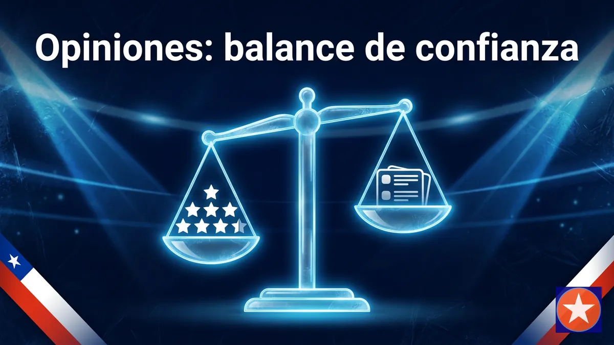 Balanza que representa la valoración y confiabilidad de Mostbet según reseñas en Chile