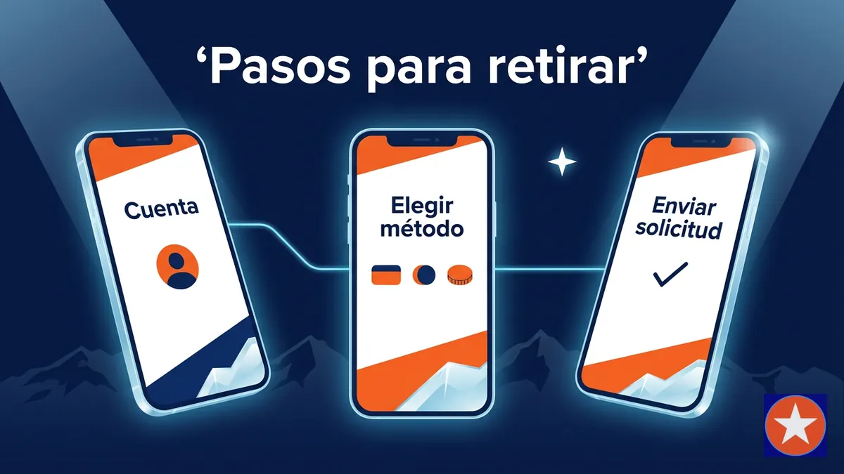Pasos para retirar dinero en Mostbet Chile: secuencia de pantallas de app en español, iniciar sesión y confirmar